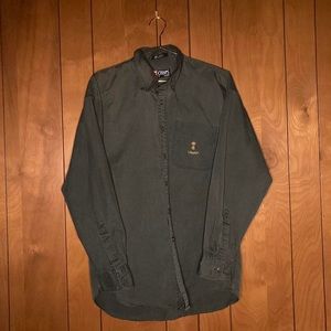 Vintage Chaps Ralph Lauren green button down long sleeve